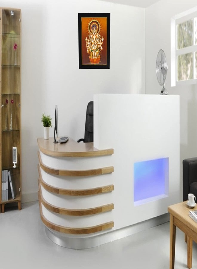 101Temples 101 Temples - Subha Nazar Drishti Ganapathy God Photo Frame with Wall Hook, 1 Piece | 10 x 13, Matt Finish - Image 4